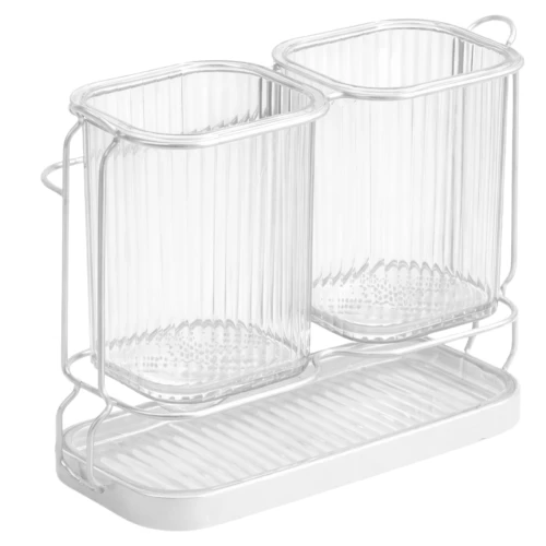 Transparentny Stojak Na Sztućce Organizer Ociekacz Kuchenny