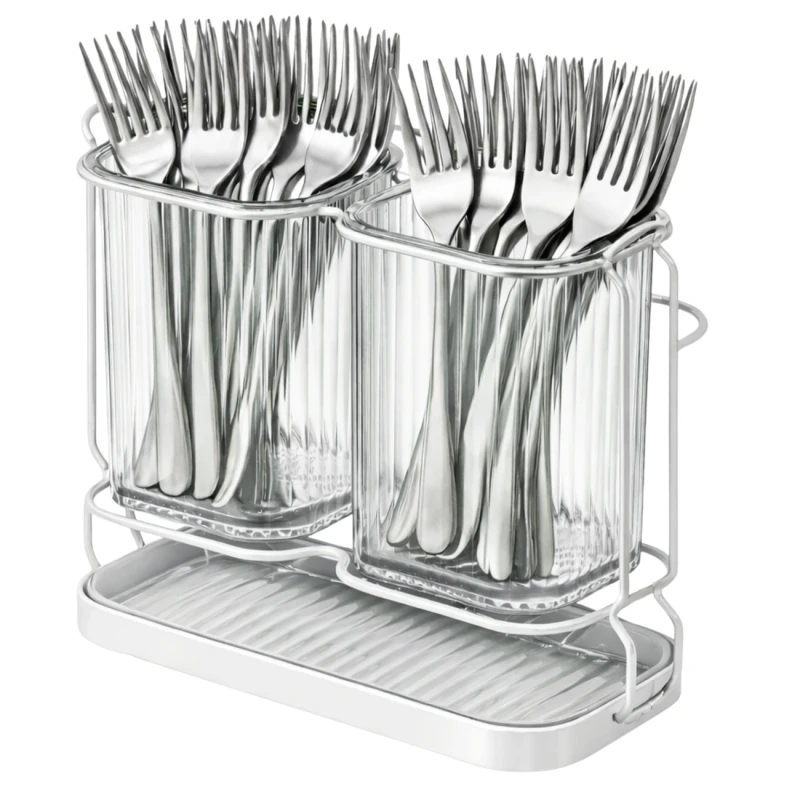 Transparentny Stojak Na Sztućce Organizer Ociekacz Kuchenny4.webp