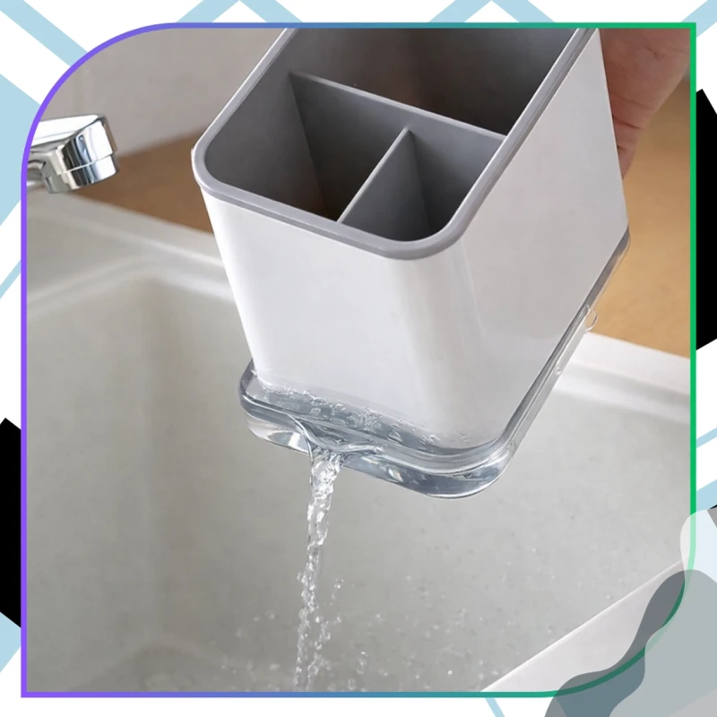 Organizer Kuchenny Na Sztućce Pojemnik Na Pałeczki Łyżki Szary7.webp