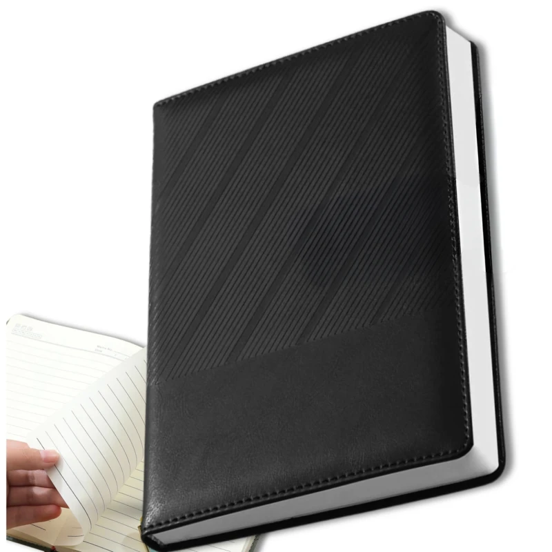 Notes A5 Czarny Elegancki Notatnik Dziennik Planer Twarda Oprawa2.webp