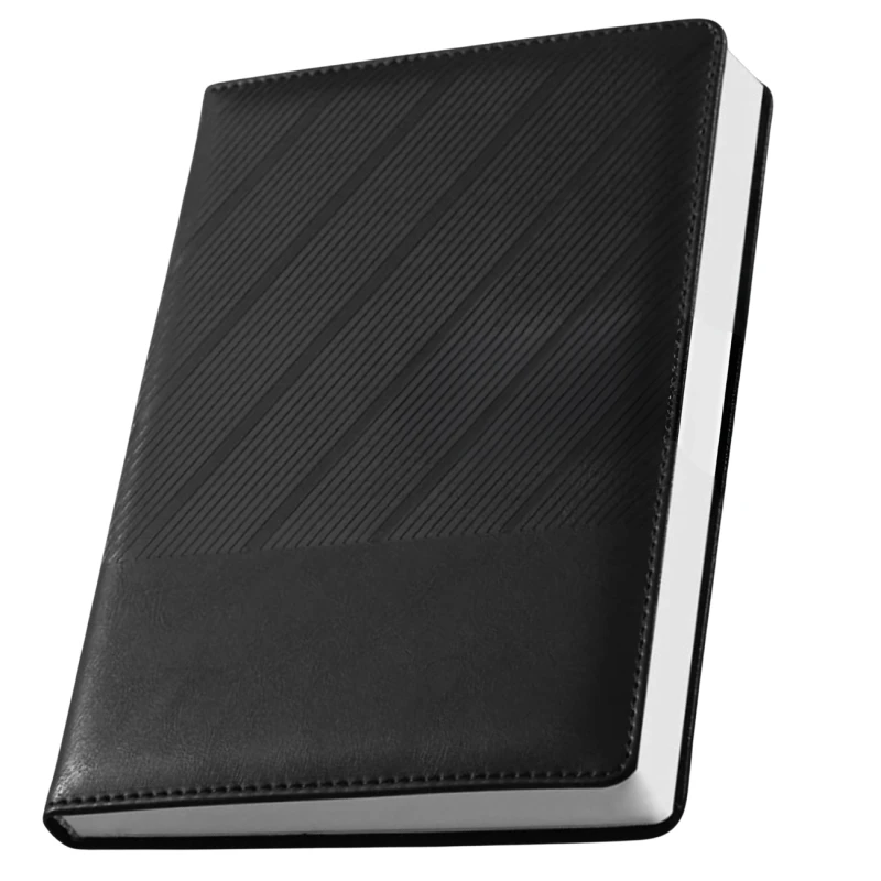 Notes A5 Czarny Elegancki Notatnik Dziennik Planer Twarda Oprawa4.webp