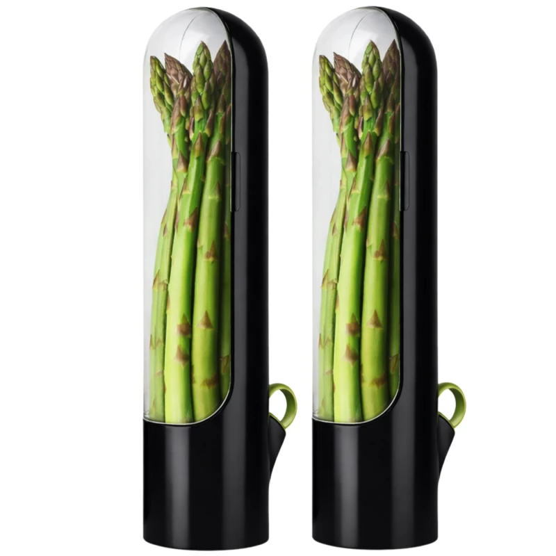 Herb Saver Czarny 2 Szt Pojemnik Na Zioła Do Lodówki Świeże Zioła4.webp