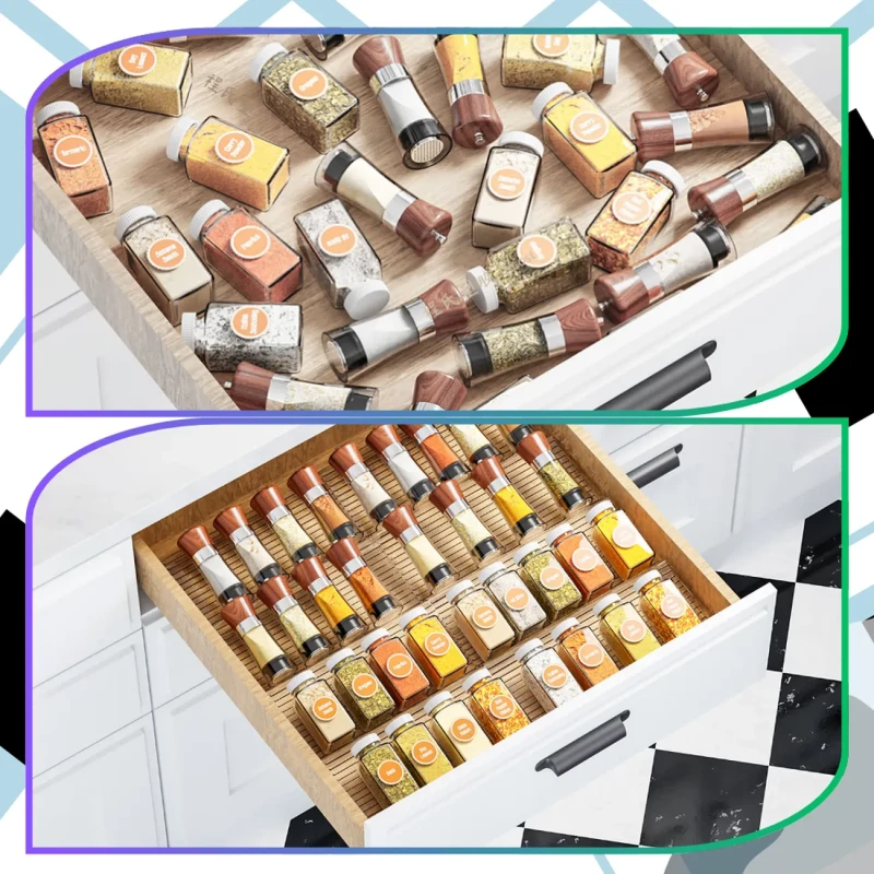 Organizer Na Przyprawy Do Szuflady Stojak 4 Poziomy 2 Sztuki Do Przechowywania7.webp