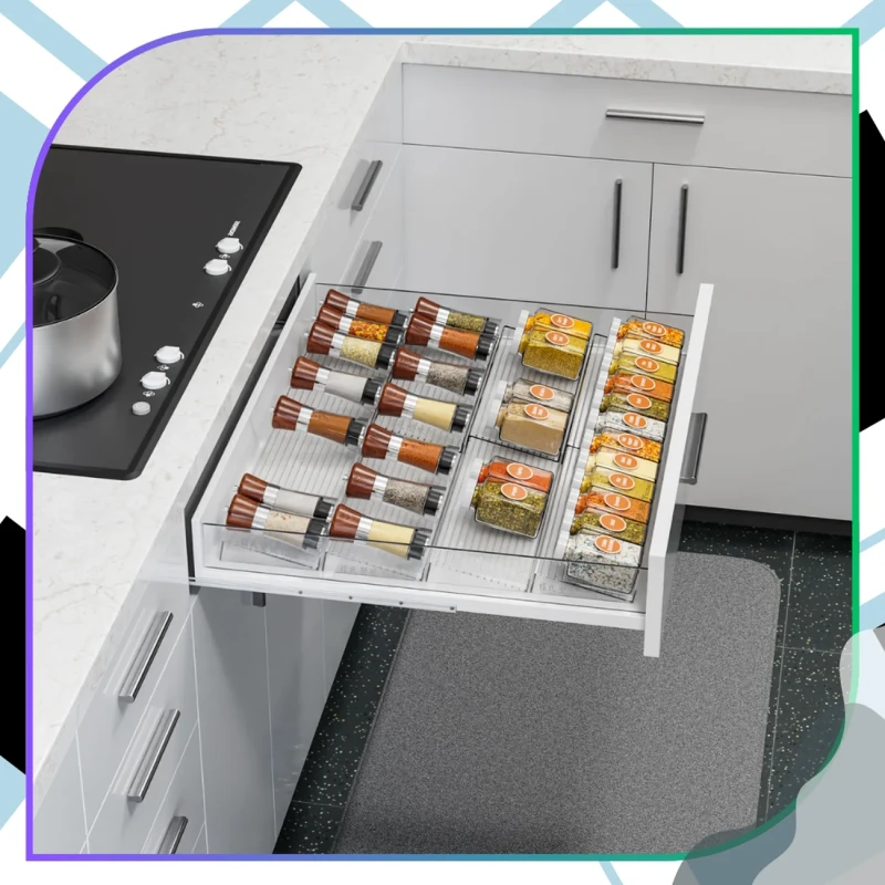 Organizer Na Przyprawy Do Szuflady Stojak 4 Poziomy 2 Sztuki Do Przechowywania8.webp