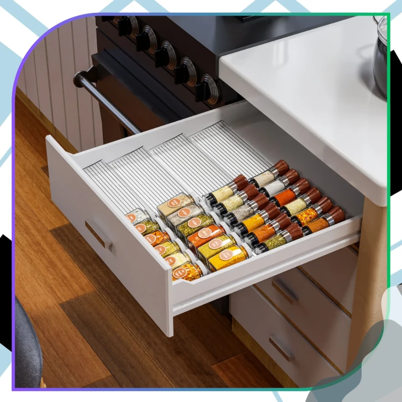 Organizer Na Przyprawy Do Szuflady Stojak 4 Poziomy 2 Sztuki Do Przechowywania9.webp