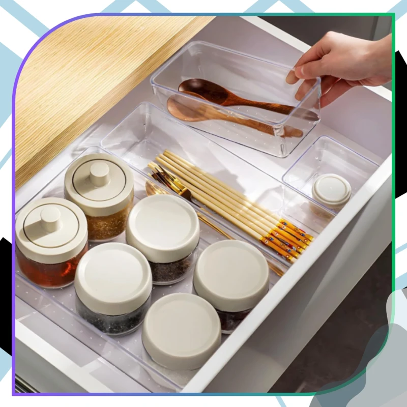 Uniwersalny Zestaw Organizerów Do Szuflady 25 Sztuk Pojemniki Na Kosmetyki Biżuterię11.webp