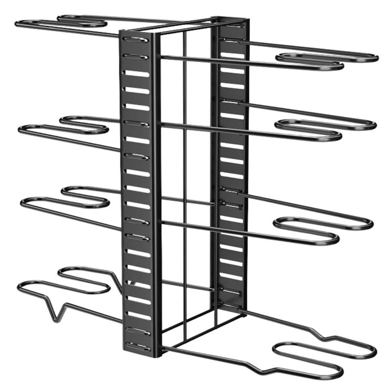 Stojak Na Garnki 8 Poziomów Organizer Kuchenny Metalowy Regulowany4.webp