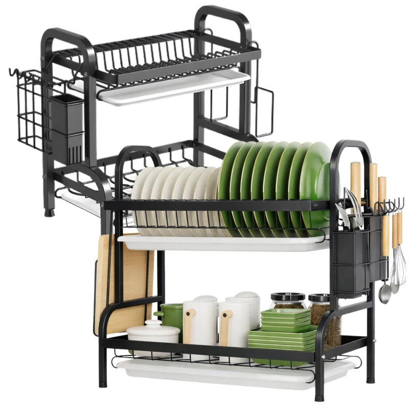Organizer Kuchenny 42cm - Dwupoziomowa Suszarka Do Naczyń2.webp