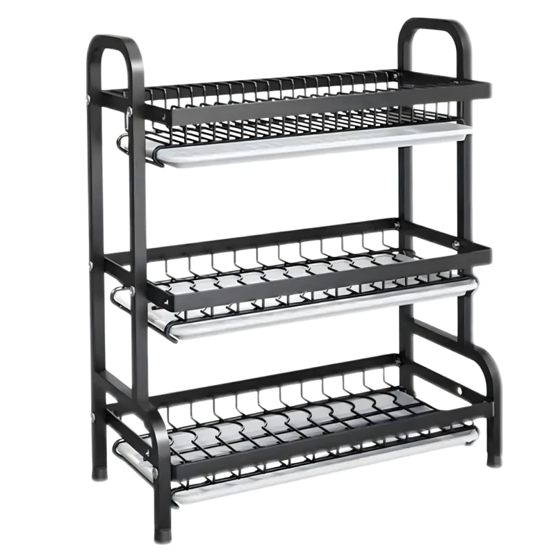 Suszarka Do Naczyń Trzypoziomowa Organizer Kuchenny Ociekacz 42cm4.webp