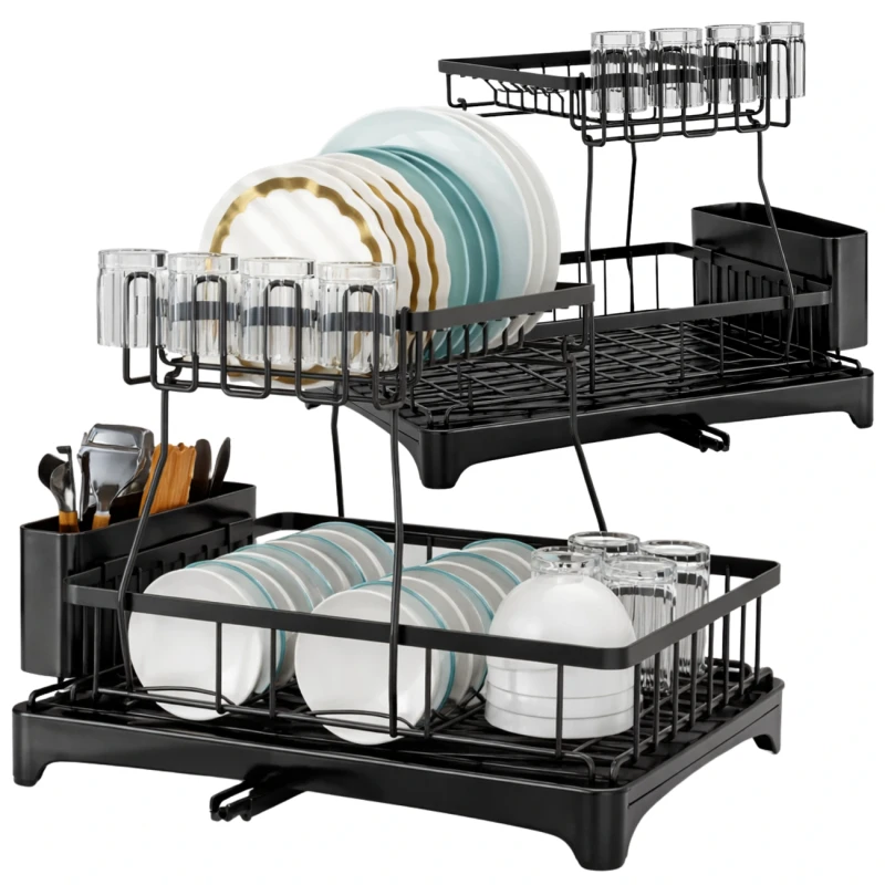 Suszarka Do Naczyń Dwupoziomowa Ociekacz Organizer Kuchenny 44cm2.webp