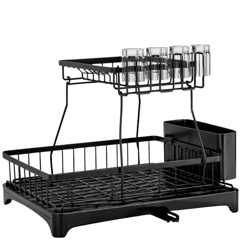 Suszarka Do Naczyń Dwupoziomowa Ociekacz Organizer Kuchenny 44cm4.webp