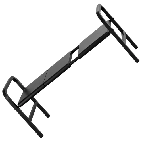 Regał Półka Rozsuwana Organizacja Szafki Kuchennej 53–88 cm Czarny