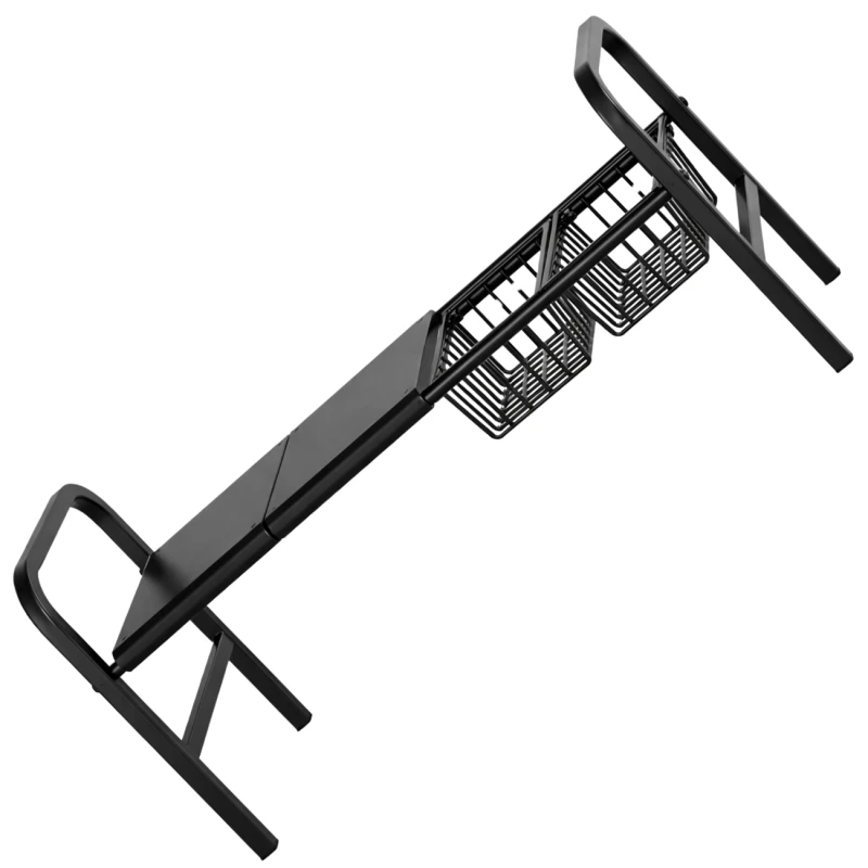 Organizer Pod Zlew Rozsuwany 69–88 cm 2 Półki + 2 Kosze Czarny1.webp