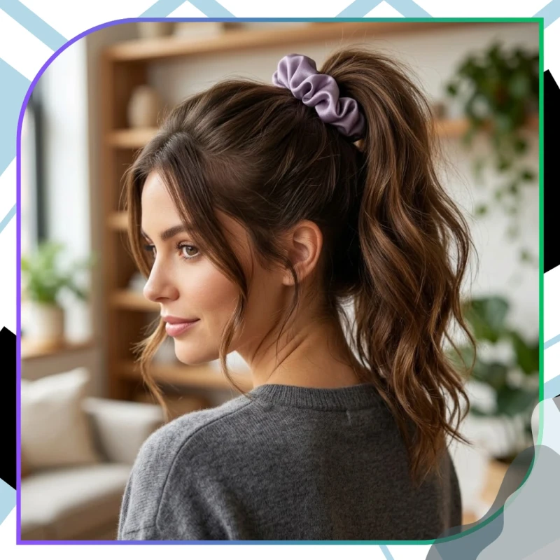 Zestaw 18 Satynowych Gumek Do Włosów Scrunchies Elastyczne Damskie Mix Kolorów10.webp