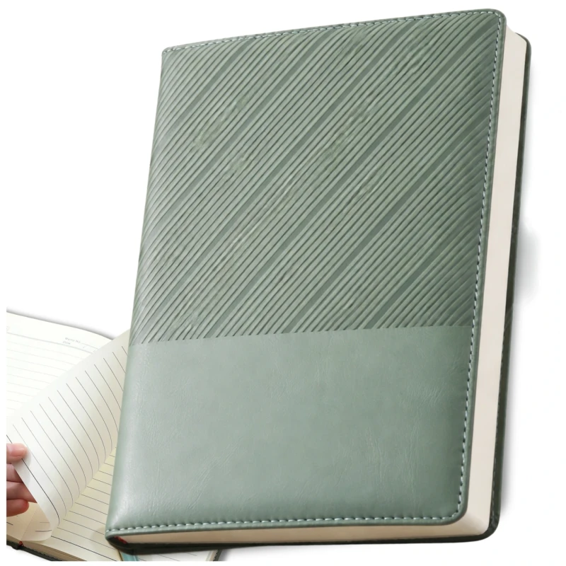 Elegancki Notatnik Notes A5 Zielony Planer Dziennik Twarda Oprawa2.webp