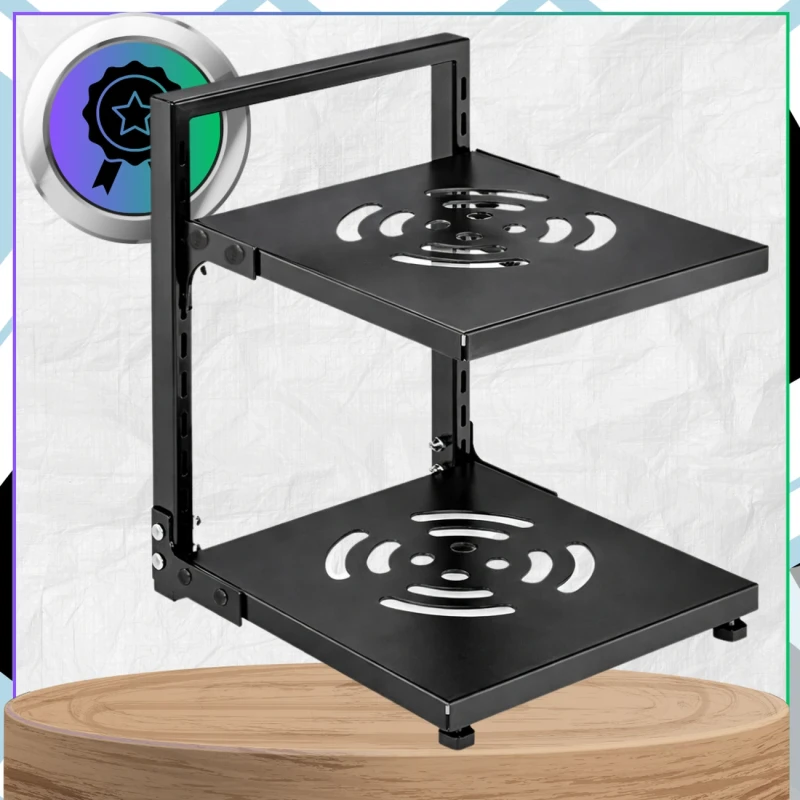 Stojak Na Garnki Dwupoziomowy Organizer Kuchenny Metalowy Czarny6.webp