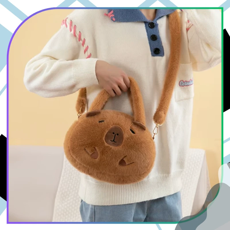 Pluszowa Torebka Kapibara Torba Na Ramię Urocza Dziecięca6.webp