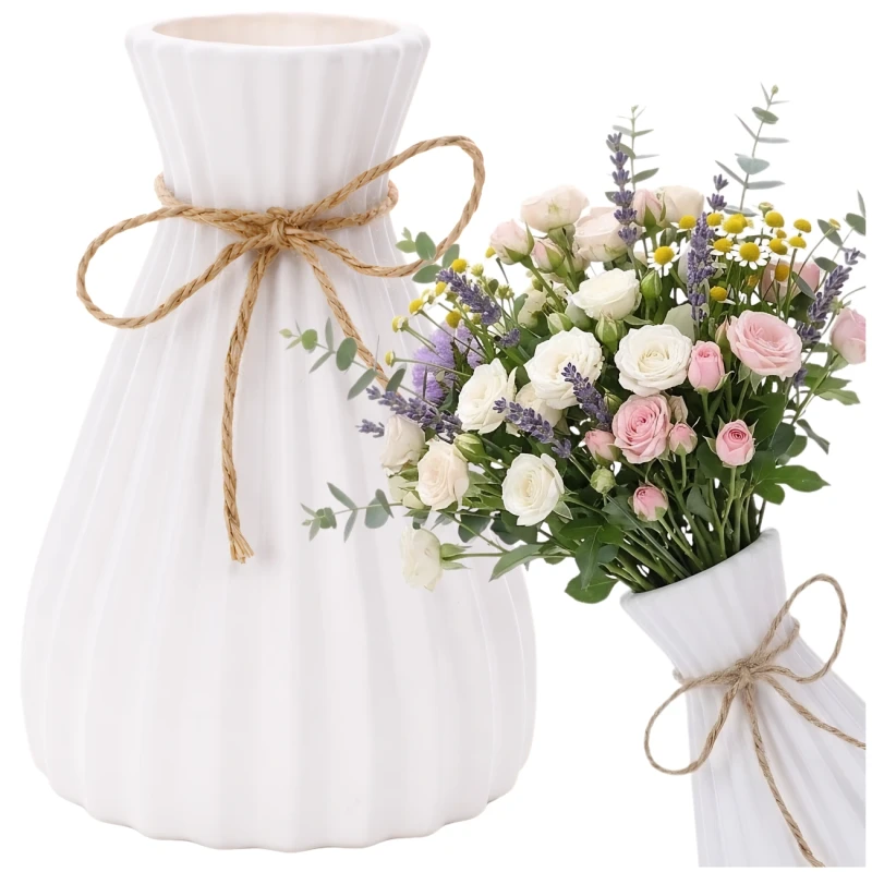 Wazon Dekoracyjny Biały Nowoczesny Design Do Wnętrz Prezent2.webp