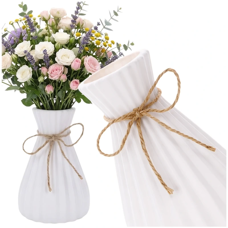 Wazon Dekoracyjny Biały Nowoczesny Design Do Wnętrz Prezent3.webp