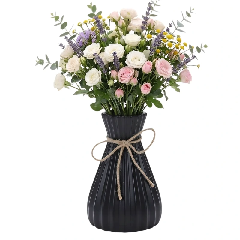 Czarny Wazon Dekoracyjny Nowoczesny Elegancki Design Loft4.webp