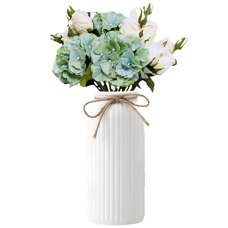 Stylowy Wazon Dekoracyjny Biały Nowoczesny Ze Sznurkiem Prezent4.webp