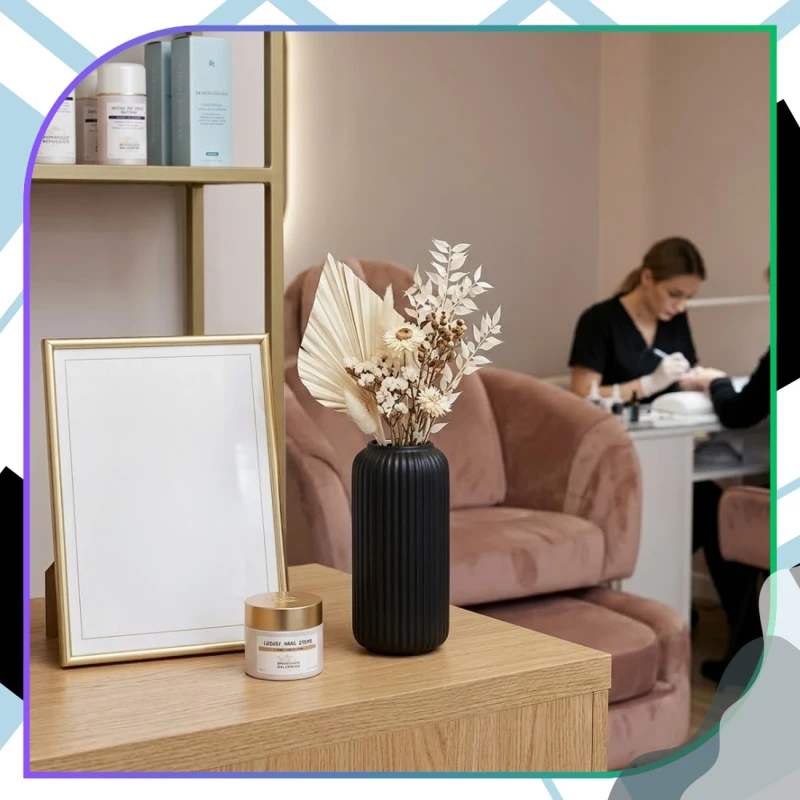 Wazon Czarny Prążkowany Elegancki W Kształcie Lampionu Dekoracja Wnętrz8.webp