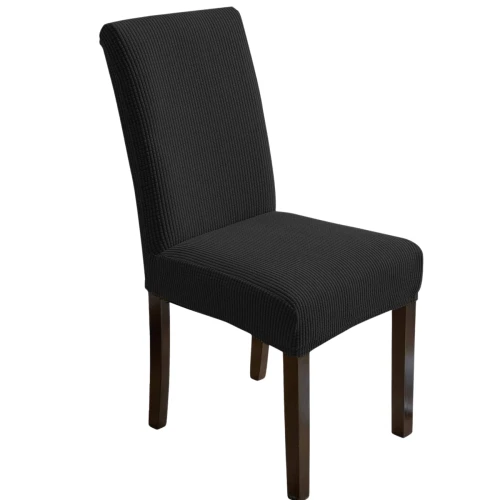 Elastyczny Pokrowiec Na Krzesło Ciemny Nowoczesny Styl Minimalistyczny
