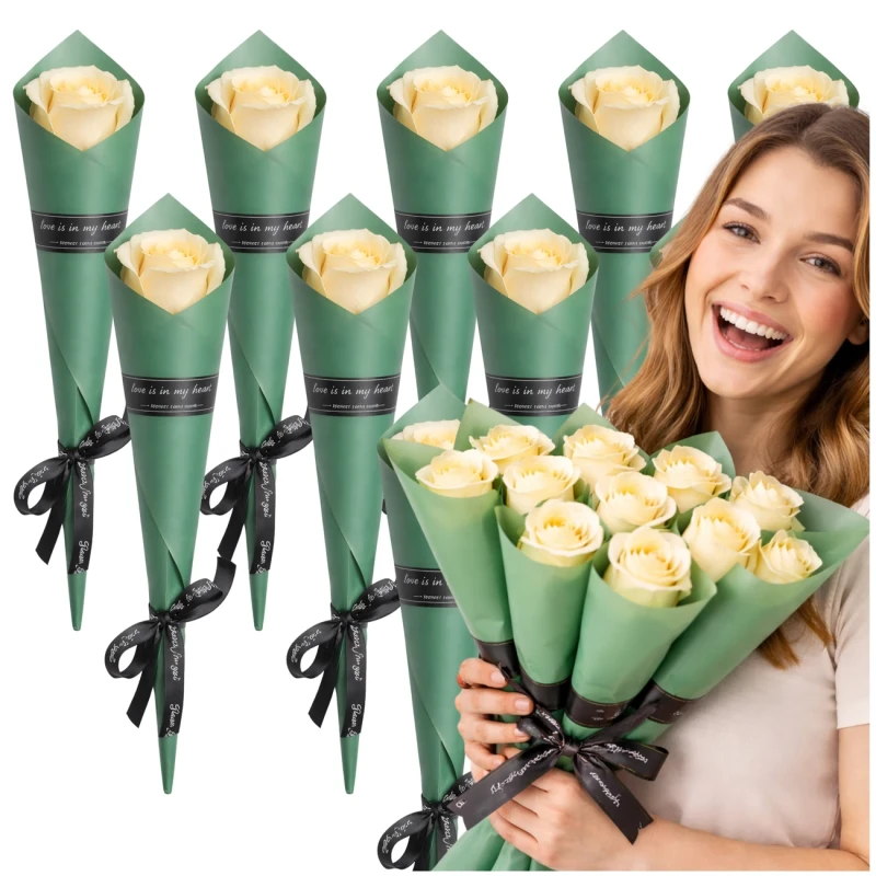 Bukiet Róż Mydlanych Czerwony 10 Sztuk Elegancki Prezent 28 cm2.webp