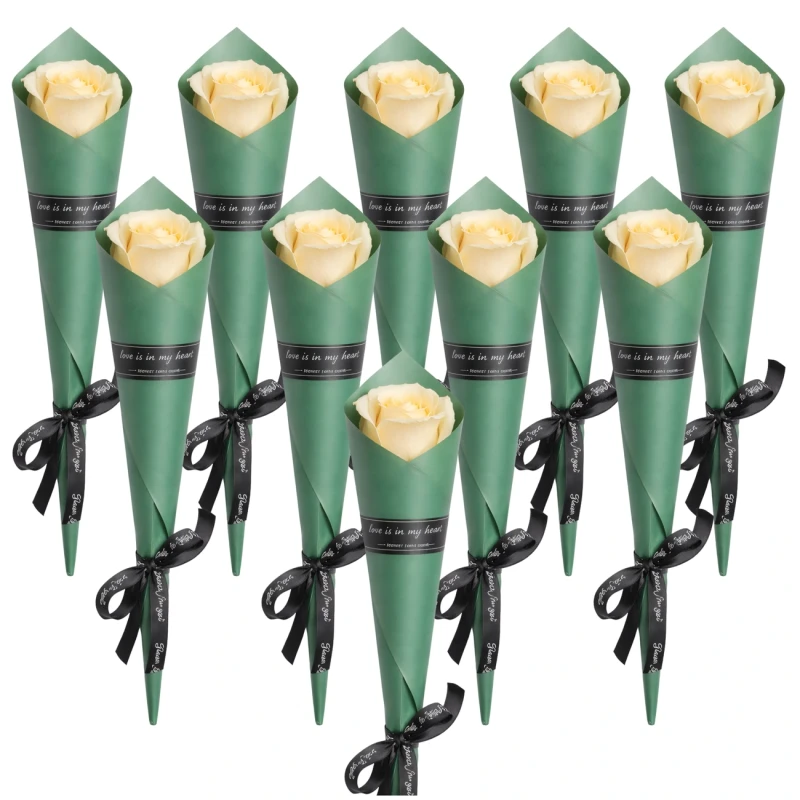 Bukiet Róż Mydlanych Czerwony 10 Sztuk Elegancki Prezent 28 cm3.webp