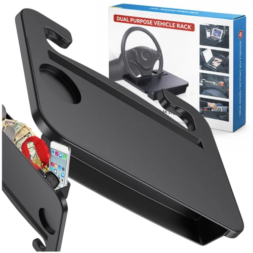 Składany stolik samochodowy uniwersalny na kierownicę lub zagłówek