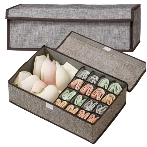 Organizer Do Szuflady Na Skarpetki Bieliznę 17 Przegród Szary