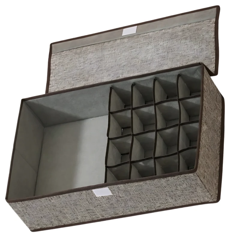 Organizer Do Szuflady Na Skarpetki Bieliznę 17 Przegród Szary 4.webp