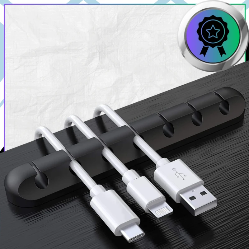 Zestaw 3 organizerów przewodów na biurko samoprzylepny1.webp