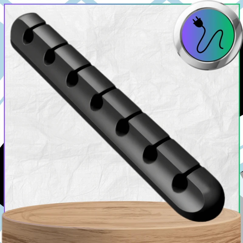 Zestaw 3 organizerów przewodów na biurko samoprzylepny6.webp