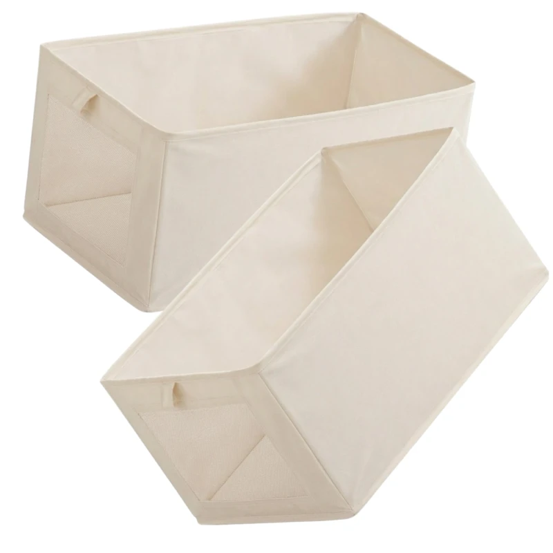 Organizer Do Szafy Na Spodnie Beżowy Zestaw 2 Sztuki Pudełko3.webp