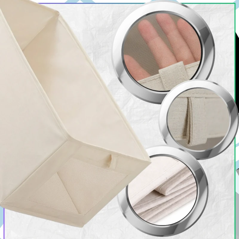 Organizer Do Szafy Na Spodnie Beżowy Zestaw 2 Sztuki Pudełko5.webp