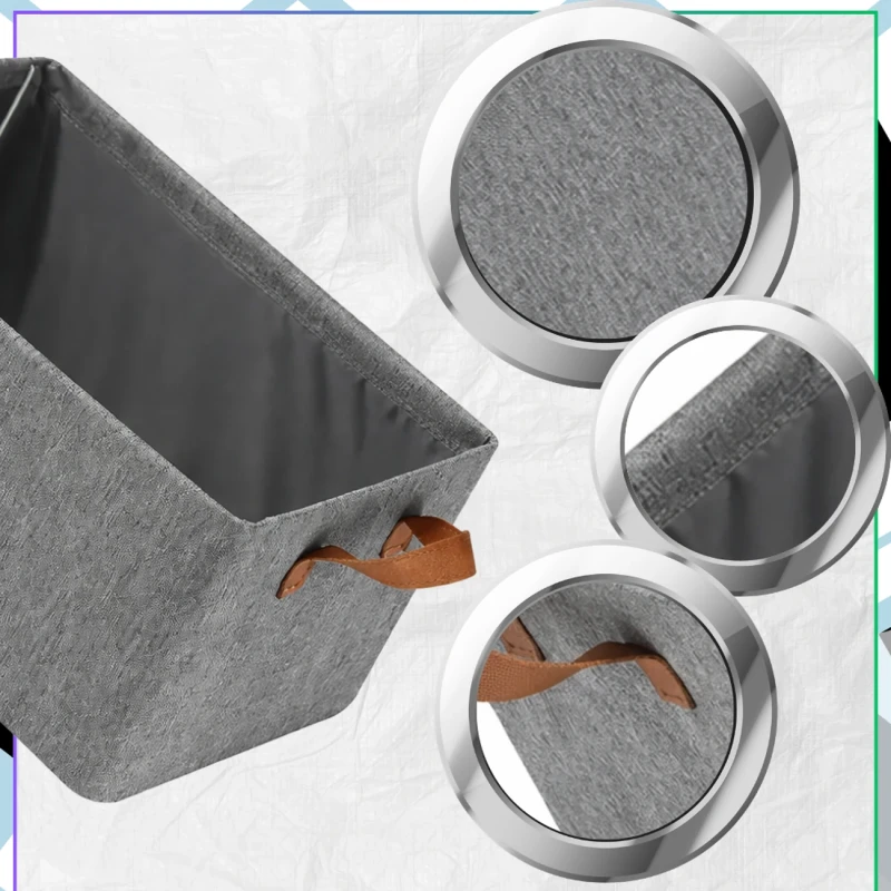 Szary Kosz Do Przechowywania Organizer Do Szafy Z Uchwytem 2 Szt6.webp