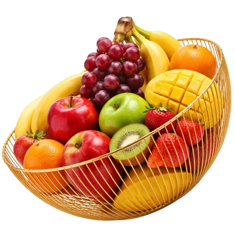 Kosz Na Owoce Metalowy Złoty Nowoczesny Organizer Do Kuchni1.webp