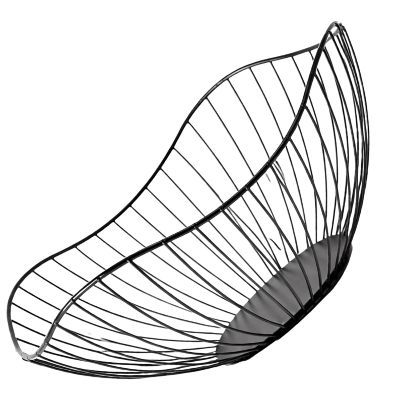 Misa Na Owoce Czarna Metalowa Nowoczesny Kosz Do Kuchni 26cm4.webp