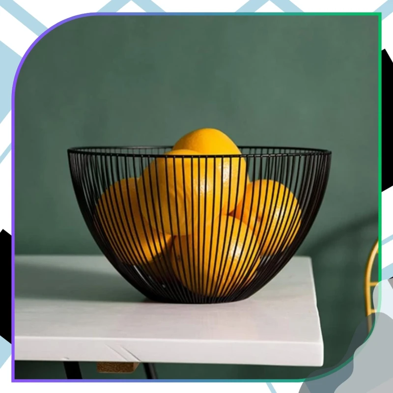 Nowoczesna Misa Na Owoce Metalowa Czarna Kosz Kuchenny 25cm6.webp