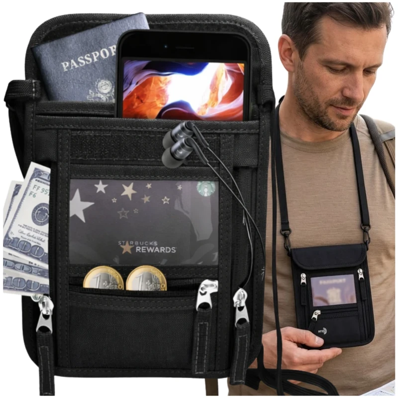 Etui Na Paszport RFID Torba Na Dokumenty Podróżna Antykradzieżowa2.webp