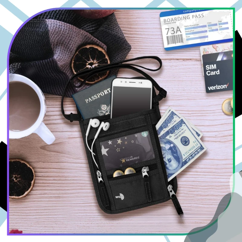 Etui Na Paszport RFID Torba Na Dokumenty Podróżna Antykradzieżowa8.webp