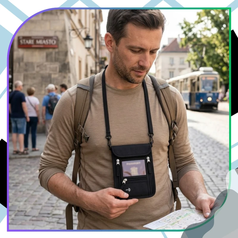 Etui Na Paszport RFID Torba Na Dokumenty Podróżna Antykradzieżowa9.webp