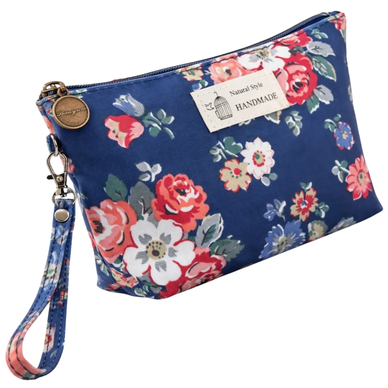 Organizer Kosmetyczka Kwiatowa Wodoodporna Pojemna Na Zamek1.webp