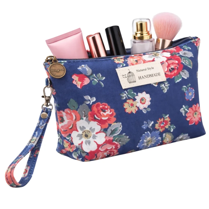 Organizer Kosmetyczka Kwiatowa Wodoodporna Pojemna Na Zamek4.webp