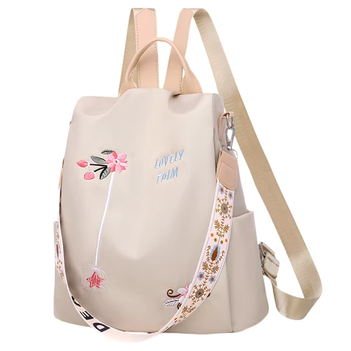 Plecak Damski Miejski Sportowy Pojemny Wodoodporny Kwiaty