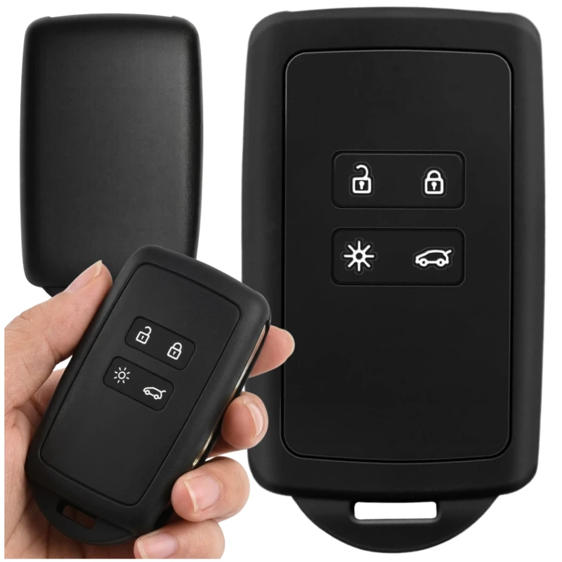 Etui Silikonowe Na Kluczyk Renault Dacia Czarny Ochrona Pilot3.webp