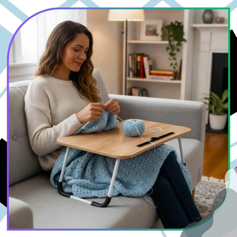 Stolik Pod Laptop Do Łóżka Składany Podstawka Biurko Z Miejscem Na Tablet9.webp