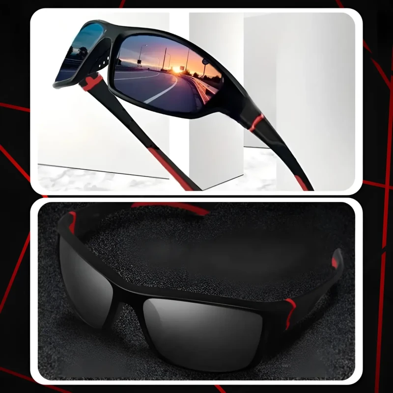 Okulary sportowe polaryzacyjne uniwersalne nerdy męskie czarne2.webp