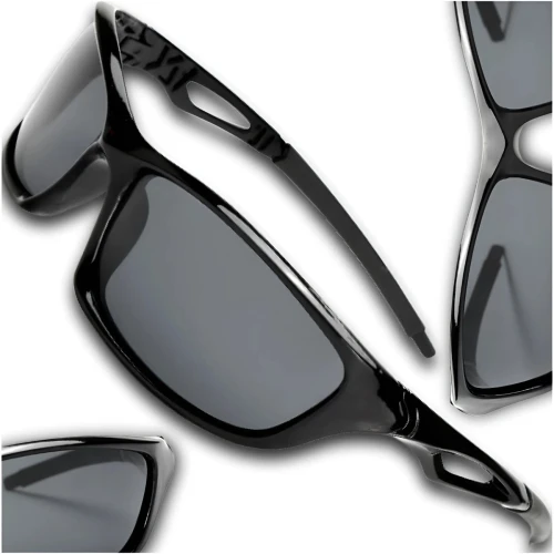 Sportowe okulary do jazdy polaryzacyjne uniwersalne czarne